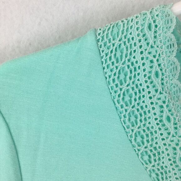 Cosabella Lace Trim Blue Long Sleeve Top M NEW - Picture 8 of 11